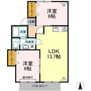 セジュール園木Bの間取り画像