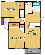 ハーティストN D棟の間取り画像