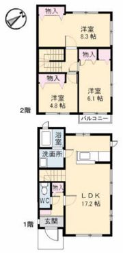 シェソワ（長束西） Ⅲの間取り画像