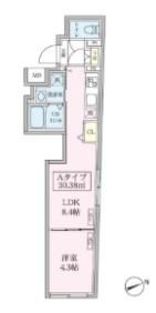 スカイコートリュクス品川大崎の間取り画像