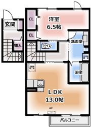 メゾンジュネスⅡの間取り画像