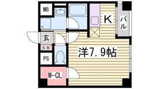 カノン甲南山手の間取り画像