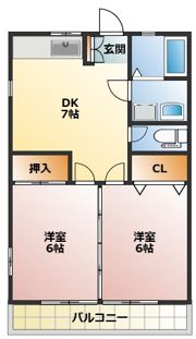 ハイツ果林の間取り画像