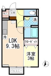 アクシス南島田Dの間取り画像