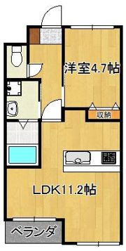 グランディール中間の間取り画像