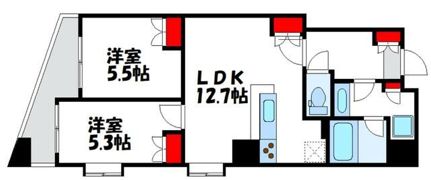 クオリア恵比寿ウエストの間取り画像