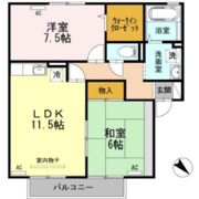 プリムローズⅢA棟の間取り画像