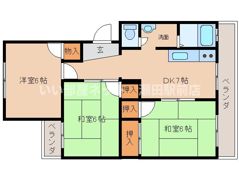 ハイネスやまざきの間取り画像