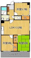 珪州館IIの間取り画像