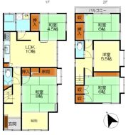 警固屋5丁目11番戸建の間取り画像