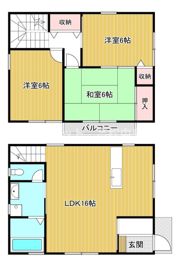 飯野ハイツ(48～56号・62号)の間取り画像