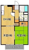 ハイツアリッサムB棟（小倉北区）の間取り画像