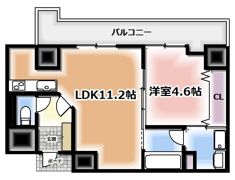 ジーニス大阪WEST棟の間取り画像