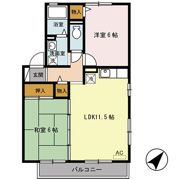 ロイヤルビュー太田 Aの間取り画像