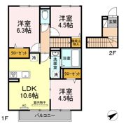 フェリーチェ中郷の間取り画像