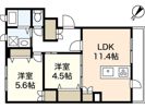 パラティ川内・Nの間取り画像