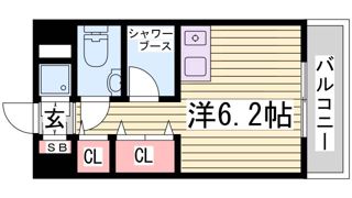 ワコーレプラティーク神戸深江駅前の間取り画像