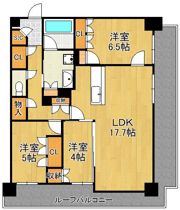 ザ・サンパーク小倉駅タワーレジデンス 302号室の間取り画像