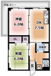 OKハイツ8号館の間取り画像