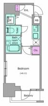 新品家具付きマンション広尾17（KaGood東京）の間取り画像