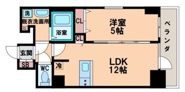 プレサンス難波ヴィータの間取り画像