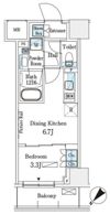 パークアクシス横浜伊勢佐木町通りの間取り画像
