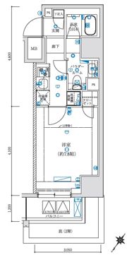 LEXE横濱関内の間取り画像