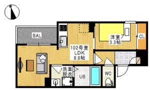 REGALEST十日市Ⅱの間取り画像
