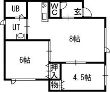 ボヌール幸の間取り画像