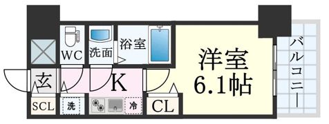プレサンス新神戸駅前の間取り画像