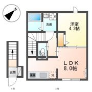 （仮称）吹田市新芦屋新築アパートの間取り画像