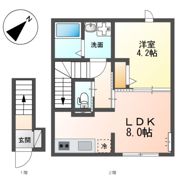 （仮称）吹田市新芦屋新築アパートの間取り画像