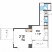 クロスレジデンス大阪新町の間取り画像
