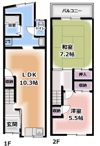 常磐町テラスハウスの間取り画像