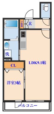 メルヴェイユ大和町の間取り画像