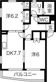 TRINITY(九之坪)の間取り画像