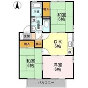 ハイカムール鴨川 B棟の間取り画像