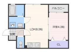 エムグレース神戸湊川の間取り画像