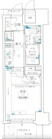 エステムコート難波サウスプレイスⅢラ・パークの間取り画像