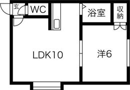 グレースコーポ恵庭の間取り画像