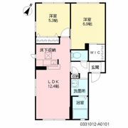ヴィサージュ本城 A棟の間取り画像