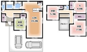 南寺方中通1丁目戸建の間取り画像