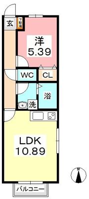 クレモンポイント Bの間取り画像