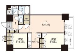 hitoto広島 The Tower（3613）の間取り画像