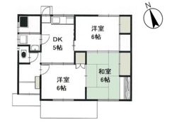 兼基平屋貸家の間取り画像