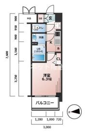 ララプレイス大阪福島アビリテの間取り画像