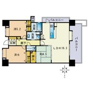 モントーレヴェルキューブシティ福岡空港駅の間取り画像