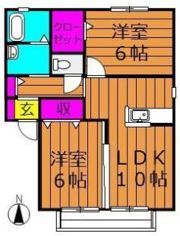 エバーグリーンオーク Bの間取り画像