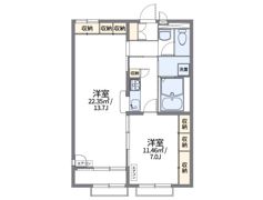 レオパレスメルベーユの間取り画像