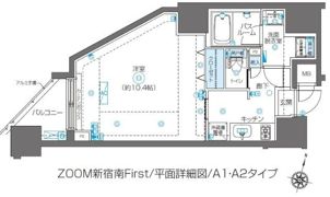 ZOOM新宿南Firstの間取り画像